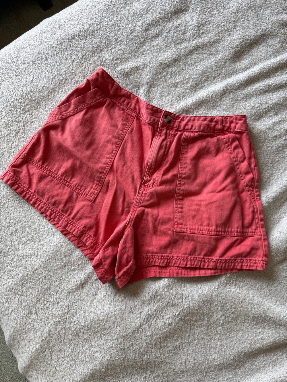 Universal Thread Coral Pink High‑Rise Utility Shorts – Size 12